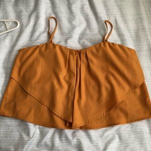 Mustard color crop top